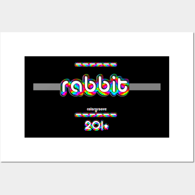 Rabbit 2010 ColorGroove Retro-Rainbow-Tube nostalgia (tf) Wall Art by Blackout Design